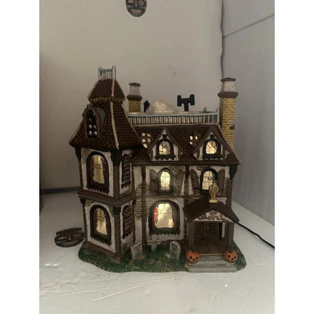 2002 Lemax Alford Mansion Spooky Town Halloween Village House Spookside Estates